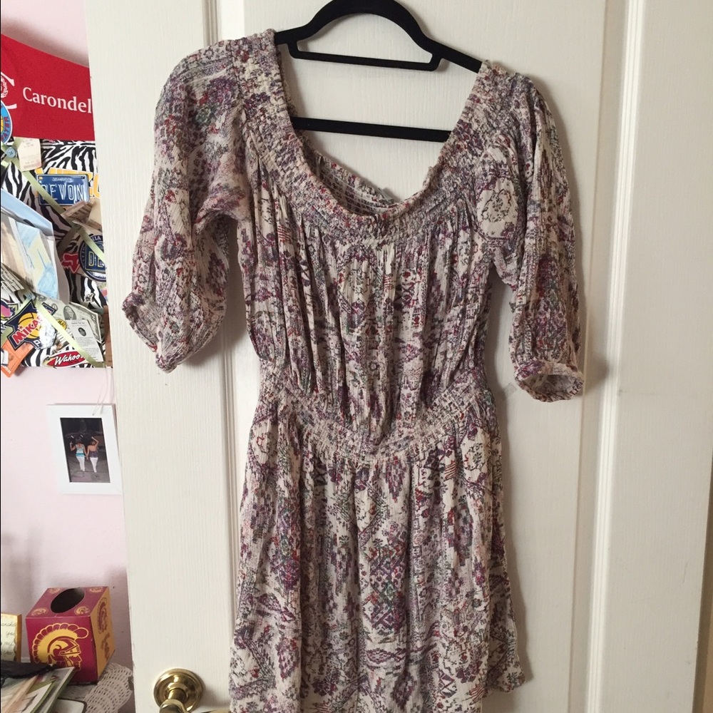 Off the shoulder paisley dress